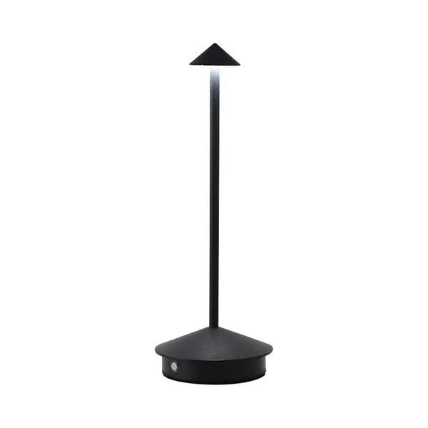 Omniexa Tafellamp - Mat Zwart – Dimbaar & Draadloos – 3 Lichtstanden – Led Designlamp Met TouchControl – Luxe Tafellamp Voor Woonkamer, Horeca thumbnail