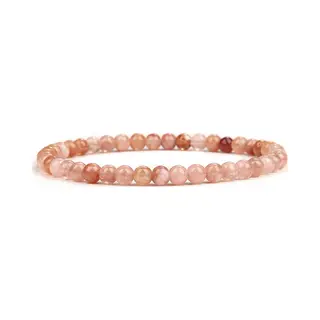 Bixorp Gems Zonnesteen Edelsteen Armband 4mm - Sunstone - Edelstenen Kralenarmband - Spiritueel Cadeau - 18cm