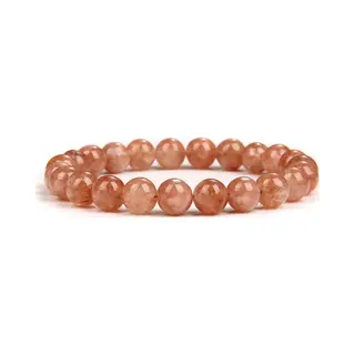 Bixorp Gems Zonnesteen Edelsteen Armband 8mm - Sunstone - Edelstenen Kralenarmband - Spiritueel Cadeau - 18cm