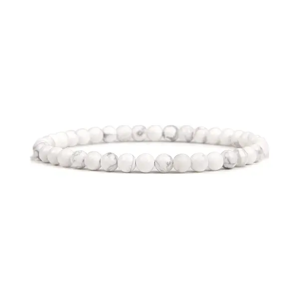 Bixorp Gems Howliet Edelsteen Armband 4mm - Natuursteen Kralenarmband - Spiritueel Cadeau - 18cm thumbnail