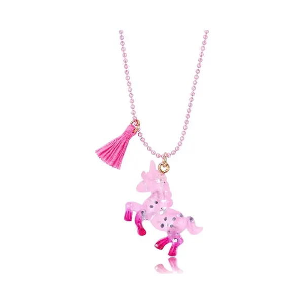 Bixorp Roze Eenhoorn Ketting - Bff Ketting Met Glitter Eenhoorn - Vriendschap Cadeau thumbnail