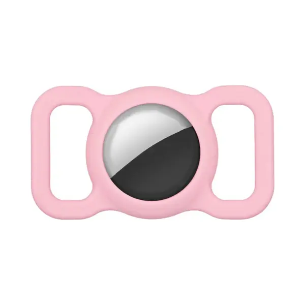 Tracker Houder Voor Hondenhalsband - Hoesje - Hond - Tracker - Geschikt Voor Airtag - Siliconen - Roze thumbnail