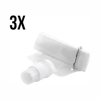 Waterzak - Drinkzak - Waterzakken - Festival - Pet - 400 Ml - Wit - 3 Stuks