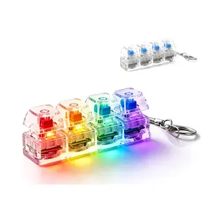 Happy Shopper Keyboard Fidget Toy Clicker Met Led Verlichting – Toetsenbord Fidget Sleutelhanger – Anti Stress Speelgoed Voor Volwassenen & Kinderen – Met 4
