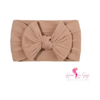 Haar In Stijl® Haarband Heidi Oud Roze- Brede En Zachte Baby Haarband Met Een Geknoopte Strik Haaraccessoires Voor Meisjes Kinderen