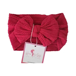 Haar In Stijl® Haarband Heidi Fuchsia - Brede En Zachte Baby Haarband Met Een Geknoopte Strik Haaraccessoires Voor Meisjes Kinderen