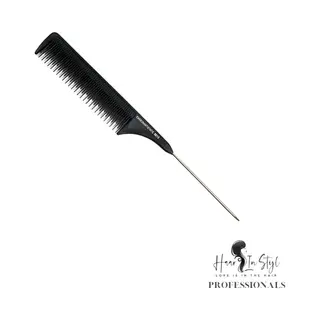 Haar In Stijl® | Kam 8613 | Carbon Antistatische Puntkam Met Een Haak