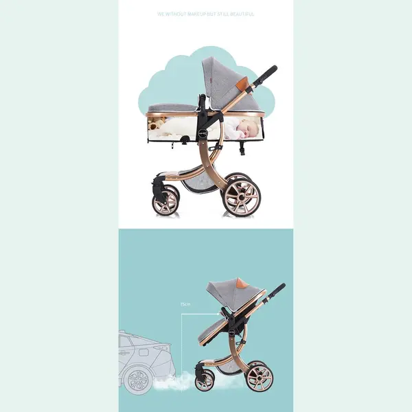 Bellaby Nieuwe Luxe Kinderwagen 2 Inch 1 Zwart | Welhof; Dé Outlet Store Van De Benelux thumbnail