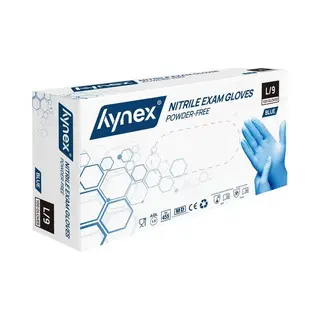 Hynex Nitril Handschoenen Maat L Blauw 100/doos 3, 5gram Poedervrij
