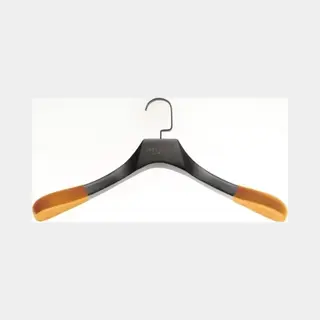 Milano Luxurious Kledinghanger – Kleerhangers – Kledinghangers Hout – Draaibare Zwarte Haak – Antislip – Antique Zwart Gelakt – Oranje
