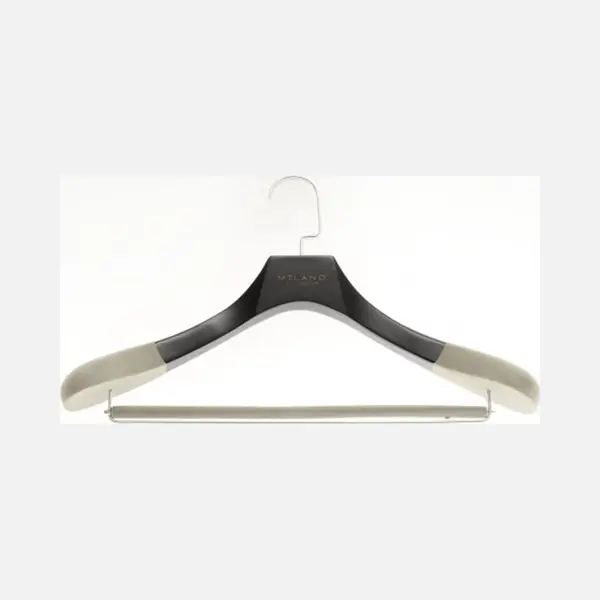 Milano Luxurious Kledinghanger Met Broeklat – Kleerhangers – Kledinghangers Hout – Draaibare Chrome Haak – Antislip – Antique Gelakt – thumbnail
