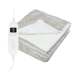 Staus&Bach Elektrische Deken 3XL - 2 Persoons Bovendeken - Dubbelzijdig Fleece Sherpa Warmtedeken - Beige - 180x160 Cm PowerNap