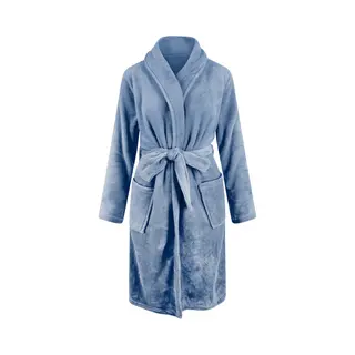 Denimblauwe Kinderbadjas Fleece - Relax Company-122/128 (M)