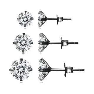 Oorbellen Set 3 Paar | Sieraden Zwart | 925 Sterling Zilver | Vrouwen | Romystones
