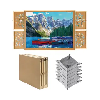 Diydash Puzzeltafel 1500 Stukjes - Xxl - Inklapbaar 4 Lades - Eenvoudig Sorteren&opbergen - Puzzelbord Met Opbergsysteem - Puzzelmat Met Lades - Met Bakjes -