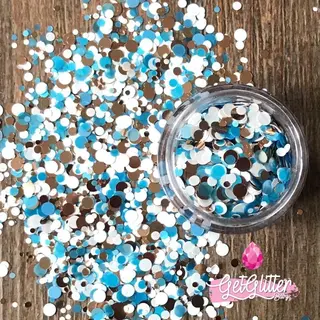 GetGlitterBaby® - Biologische / Biologisch Afbreekbare Chunky Festival Mix Glitters Voor Lichaam En Gezicht / Biodegradable Face Body Jewels Gouden