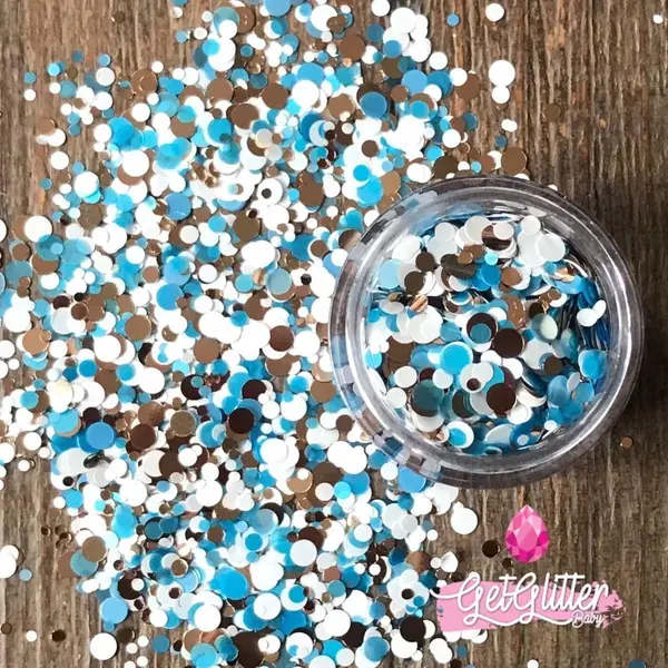 GetGlitterBaby® - Biologische / Biologisch Afbreekbare Chunky Festival Mix Glitters Voor Lichaam En Gezicht / Biodegradable Face Body Jewels Gouden thumbnail