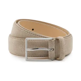 Riemen & Co Dtch.Fit Herrengürtel Bobby - Wildleder - Taupe - Breite, 3, 5 Cm - 85 Cm