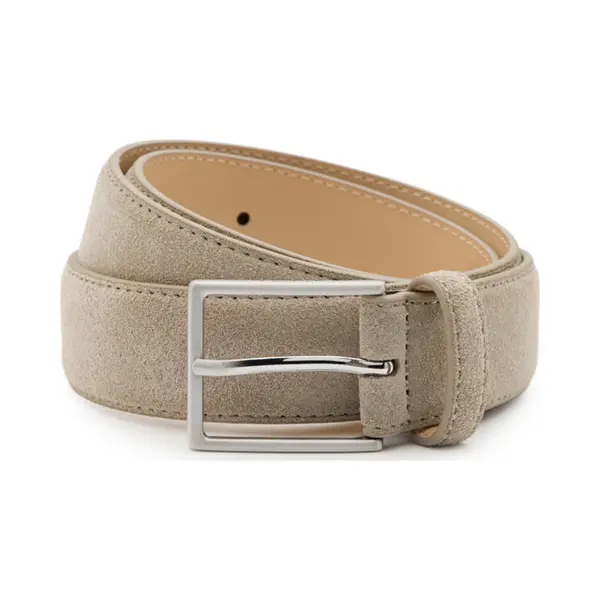 Riemen & Co Dtch.Fit Herrengürtel Bobby - Wildleder - Taupe - Breite, 3, 5 Cm - 85 Cm thumbnail