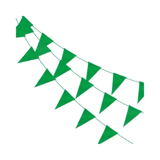 Q2P - Slingers - Verjaardag - Versiering - Voetbal - Vlaggenlijn - Feestartikelen - Feest - Decoratie - Slinger - Groen