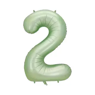 Q2P Cijfer Ballonnen Ballon Cijfer 2 Verjaardag Versiering Feest Helium Ballonnen Cijferballon Folieballon Groen Xl Formaat