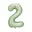 Cijfer 2 Mint Groen