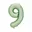 Cijfer 9 Mint Groen