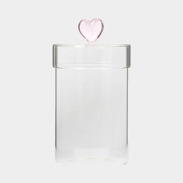 Sissy-Boy Glazen Pot Met Roze Hartje thumbnail