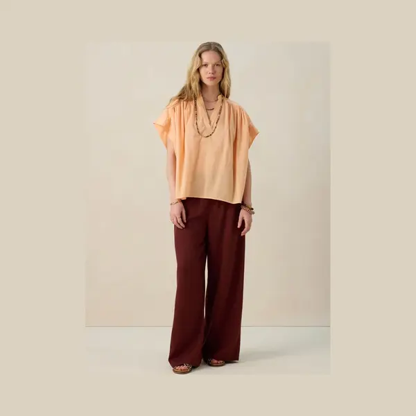 Sissy-Boy - Lichtoranje Top Met Pintuck Details thumbnail