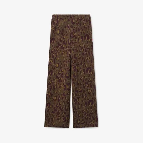 Sissy-Boy - Donkergroene Straight Legging Met Leopard Print thumbnail