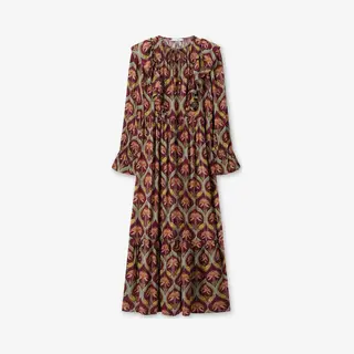 Sissy-Boy Donkerrode Maxi Jurk Met Palm Print