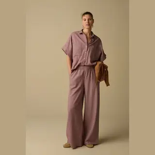 Sissy-Boy - Donkerrode Gestreepte Wide Leg Broek