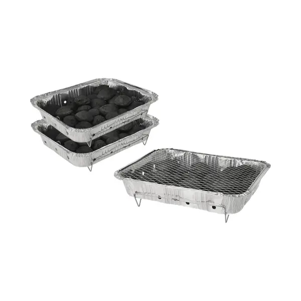 discountershop Wegwerp Barbecue Met Houtskool – 2 Stuks – Instant Bbq Voor Buiten, Camping Of Picknick – Inclusief Rooster – Barbecue Accessoires – Bbq thumbnail
