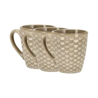 discountershop Koffiekopjes Set Van 3 – Keramische Koffiebekers 200ml Met Oor – Aardewerk Koffiemokken & Theemokken – Kleine Koffiekopjes Voor Koffie,