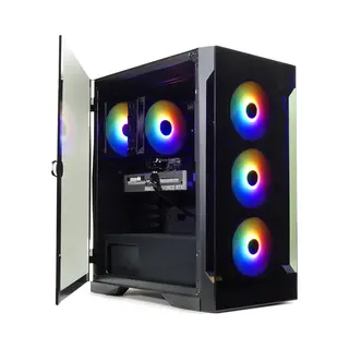 LalaShops Amd Ryzen 7 5700X 8-Core High-End Rgb Game Pc - INNO3D GeForce Rtx 5060 8GB Oc Versie - 32GB Ram - 1TB Ssd - Met Magneetdeur, Argb Towercooler - WiFi