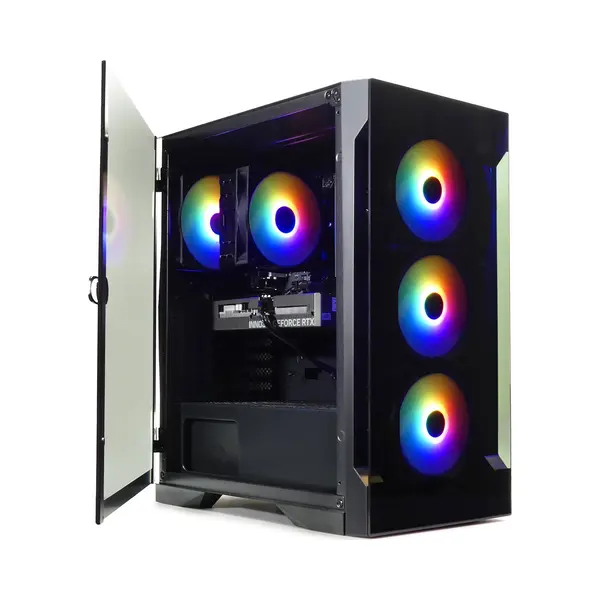 LalaShops Amd Ryzen 7 5700X 8-Core High-End Rgb Game Pc - INNO3D GeForce Rtx 5060 8GB Oc Versie - 32GB Ram - 1TB Ssd - Met Magneetdeur, Argb Towercooler - WiFi thumbnail