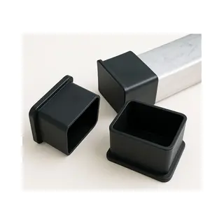 Fsw-Products – Stoelpootdoppen Sterk Kunststof Rechthoek 30x15 Mm – Zwart – Omsteekdoppen – Vloerglijders Voor Binnen & Buiten