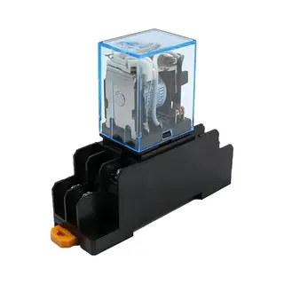 Spoelstroom Relais + Houder - 8-pins - Spoelspanning 24V Dc - 5A - MY2N-J