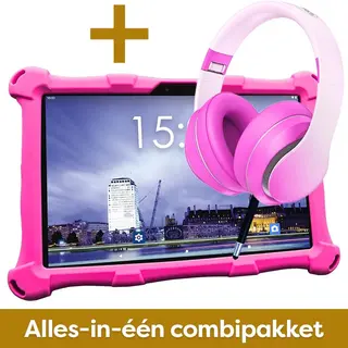 AngelTech Kinder Tablet Xl - 10 Zoll Hd - 3 + 4 Gb Ram - 32 + 64 Gb Rom (Kinderpaket Rosa)