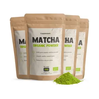 Cupplement Matcha Poeder Biologisch Combideal 4x 90 Gram - Thee – Energie - Matcha Poeder - 90 Dagen Voorraad Per Zakje