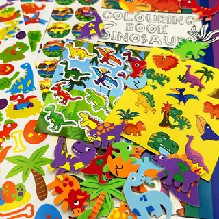 De Allerleukste Stickers.nl Stickerpakket Dinosaurus Groot - Stickers Voor Peuters En Kleuters - Foamstickers - Stickervellen