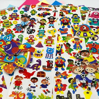 De Allerleukste Stickers.nl Stickerpakket Stoer - Superhelden, Robot, Voetbal Stickers