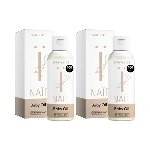 Naïf - Verzachtende Babyolie Voordeelset - 2x100ml - Baby's & Kinderen - Met Natuurlijke Ingrediënten thumbnail