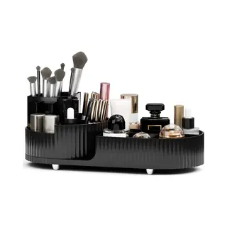 Organess - Make Up Organizer - Opbergdoos - Skincare Organizer - Make Up Koffer - 360 Graden Draaibaar - Zwart