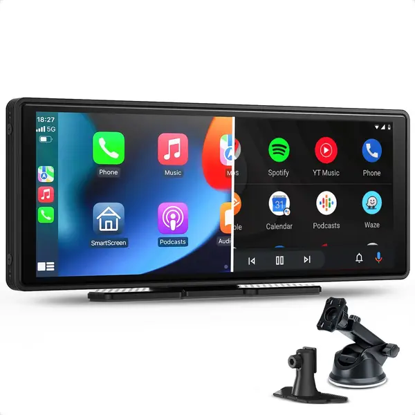 CarMe CarPlay Bildschirm 10 Zoll - Apple CarPlay & Android Auto (Wireless) - Touchscreen - Auto-Navigationssystem - Geeignet Für Apple CarPlay & thumbnail