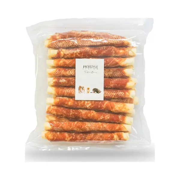 Petstyle Living Kaustaben Mit Huhn - Hundesnack - 20cm - 20 Stück thumbnail