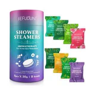 Sefudun Shower Steamer Gift Set (8 Stuks) – 8 Douche Steamers Met Verschillende Geuren - Bombs - Geschenkset Vrouwen