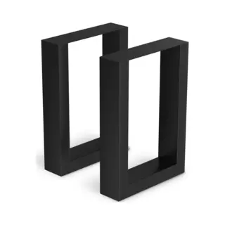 Tafelpoten U-vorm 30×43 Cm – Set Van 2 – Industrieel – Mat Zwart - Bodo®