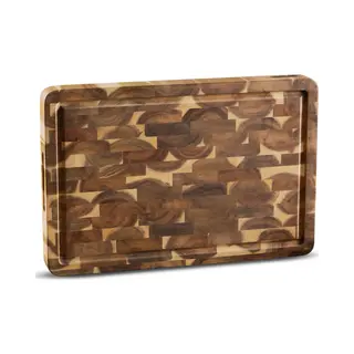 Namture - Snijplank Hout - Premium Olie - 45x30x4 Cm - Anti-slip - Hakblok Kopshout - Luxe Giftbox