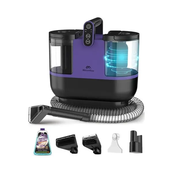 Motionflow 4-in-1 Teppichreiniger - 1800 Ml Wassertank - Heizfunktion - Selbstreinigend - 40 X 28 X 38 Cm - Lila thumbnail